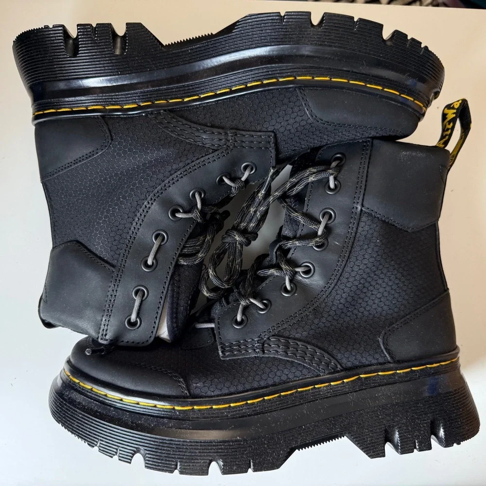 Dr Martens Tarik TG Black Extra Tough Nylon Leather Utility Boots US M 6 L 7